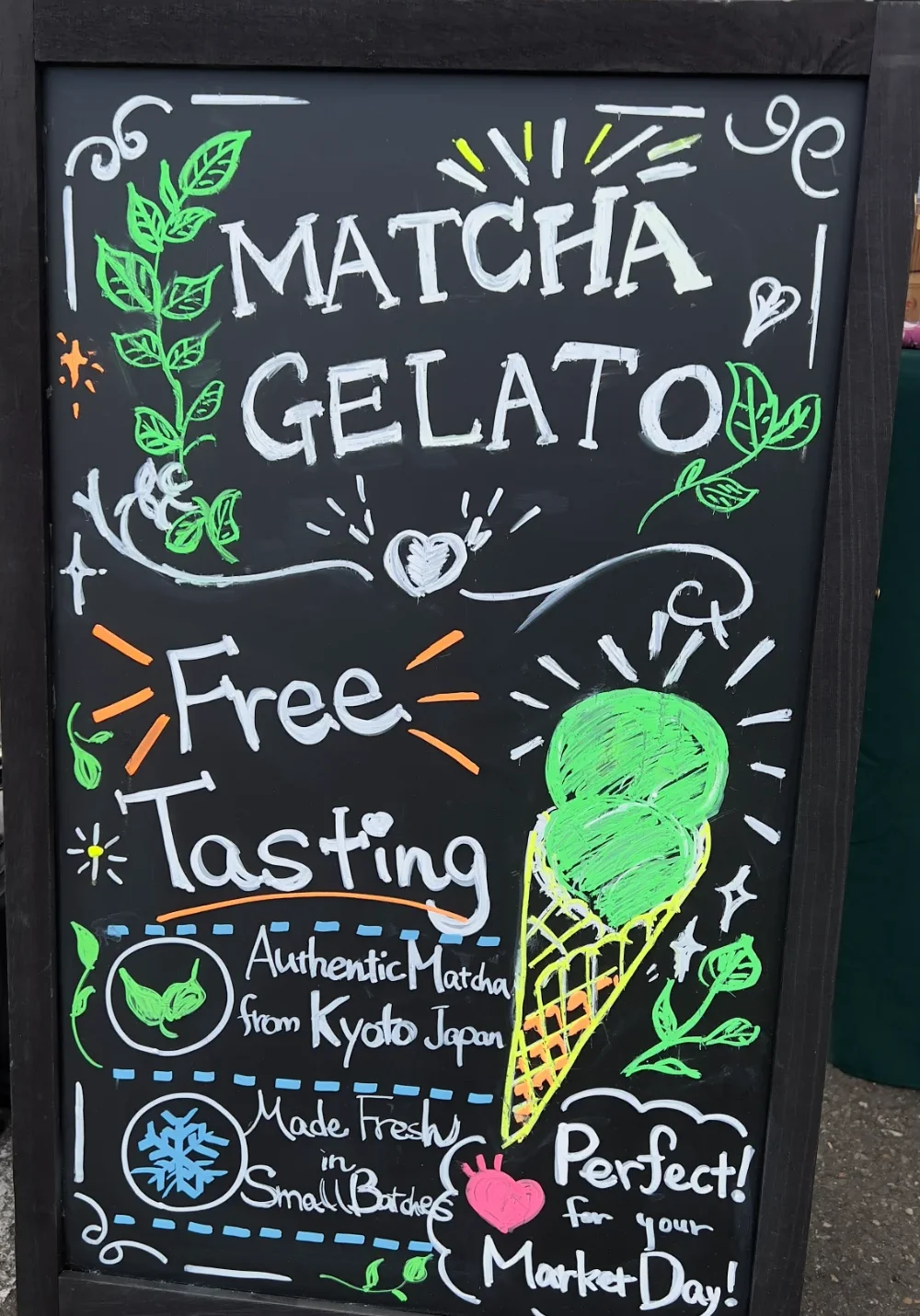 Matcha Gelato Sign