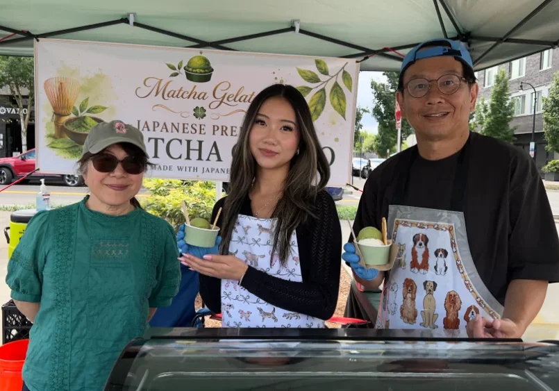 Toyo Uemura and Matcha Gelato Family